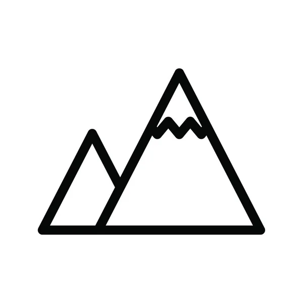 Montanhas Web Ícone Vetor Ilustração —  Vetores de Stock