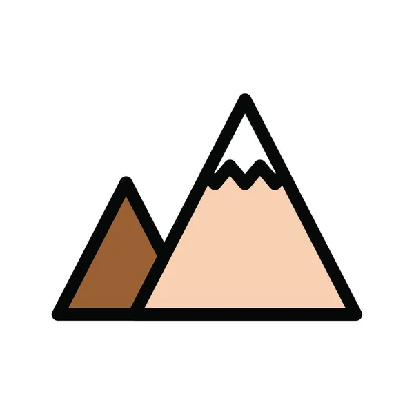 Montaña Icono Web Vector Ilustración — Vector de stock