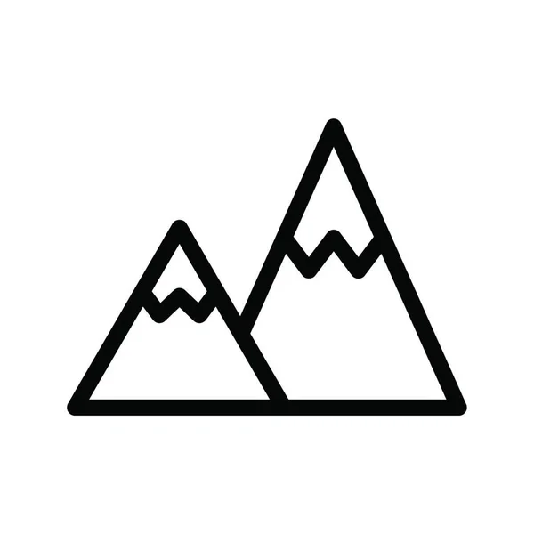 Montaña Icono Web Vector Ilustración — Archivo Imágenes Vectoriales