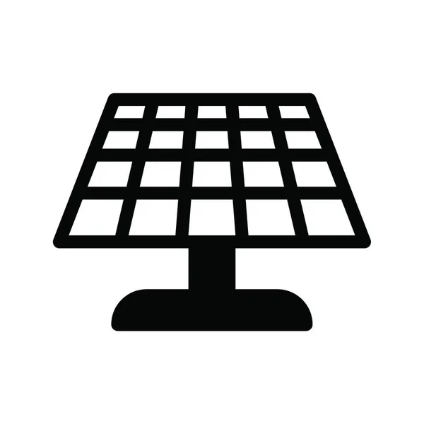 Painel Solar Web Ícone Vetor Ilustração —  Vetores de Stock