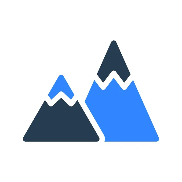 Montanhas Web Ícone Vetor Ilustração — Vetor de Stock