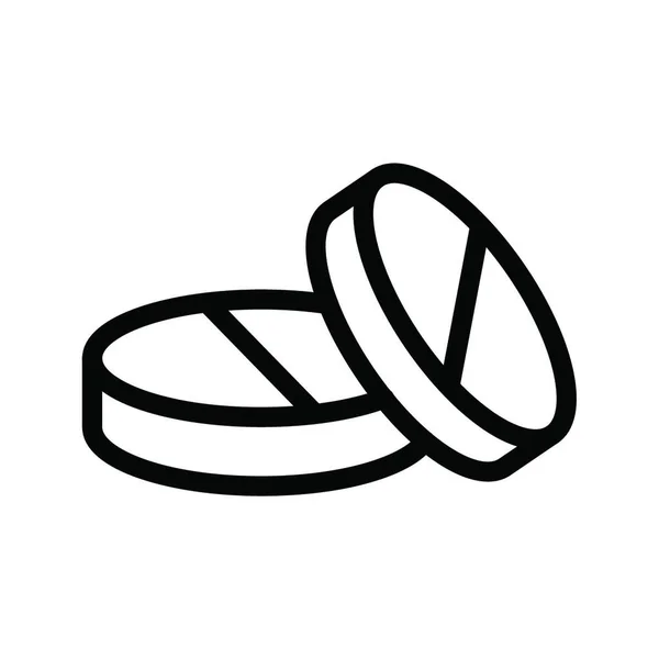 Icône Des Comprimés Sur Fond Blanc — Image vectorielle