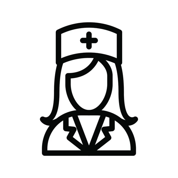 Медсестра Значок Векторні Ілюстрації — стоковий вектор