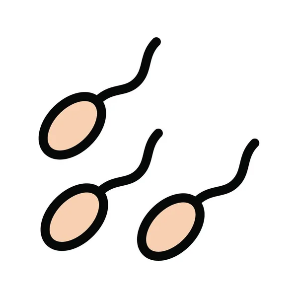 Illustration Vectorielle Icône Spermatozoïde — Image vectorielle