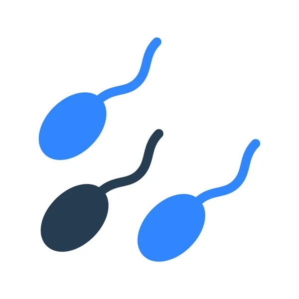 Illustrazione Vettoriale Icona Spermatozoi — Vettoriale Stock