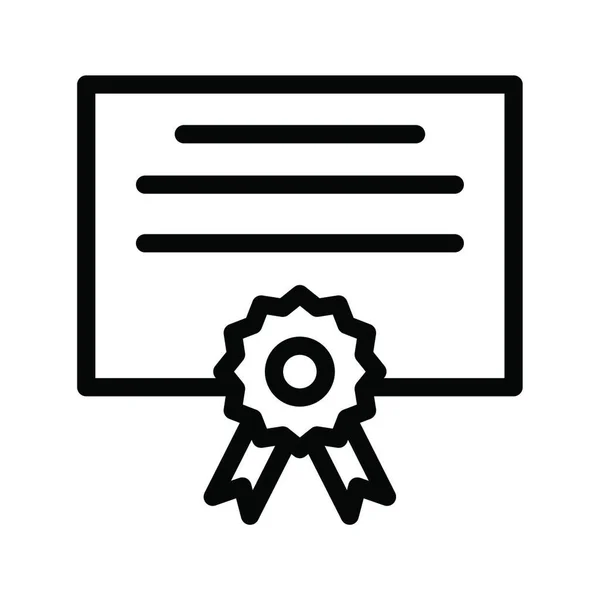 Zertifikat Web Icon Vektor Illustration — Stockvektor