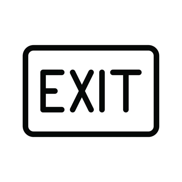 Exit Web Icon Vektor Illustration — Stockvektor