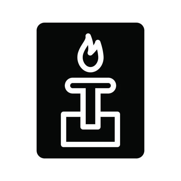 Flammable Icon Vector Illustration — Stock Vector