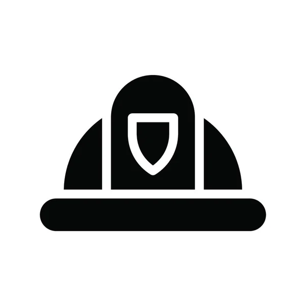Icono Del Casco Seguridad Ilustración Del Vector — Archivo Imágenes Vectoriales