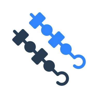 Lezzetli kebap ikonu, vektör çizimi 