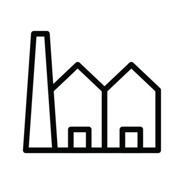 Endüstriyel fabrika kutsal kişilerin resmi, vektör çizim 