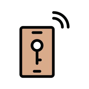 kilit web simge vektör çizim