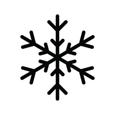 güzel Kar Tanesi simgesi, vektör illüstrasyonu    