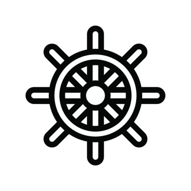 Direksiyon simgesi, vektör illüstrasyonu 