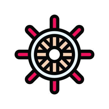 Direksiyon simgesi, vektör illüstrasyonu 