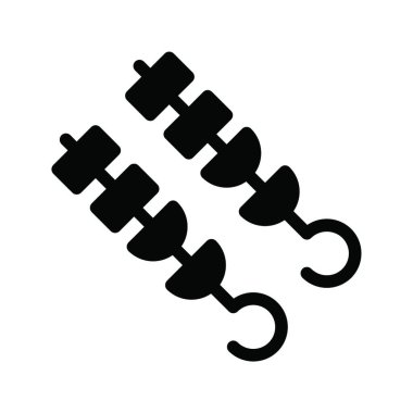 Barbekü simgesi, vektör illüstrasyonu