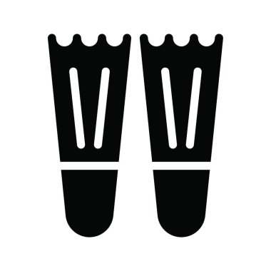 Dalış lastiği yüzgeçleri, basit vektör çizimi