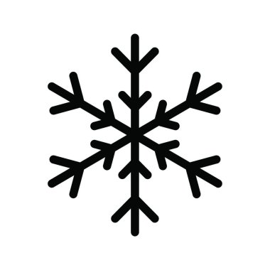 güzel Kar Tanesi simgesi, vektör illüstrasyonu    