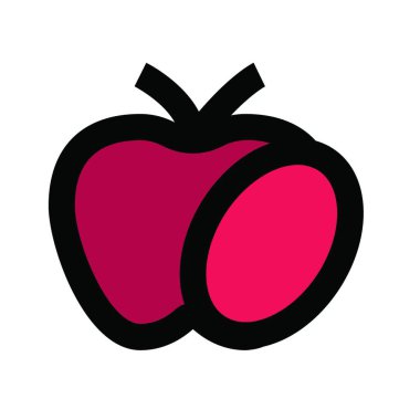 elma simgesi, vektör illüstrasyonu