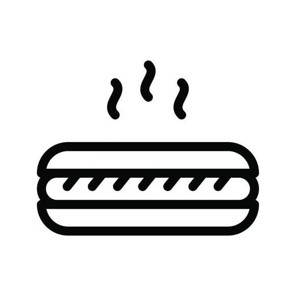 Ikona Hamburgeru Vektorová Ilustrace — Stockový vektor