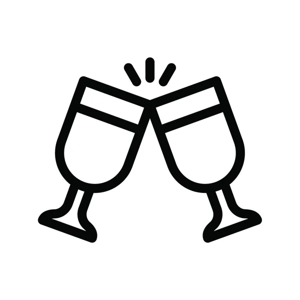 Напитки Иконка Веб Векторная Иллюстрация — стоковый вектор