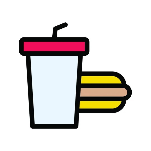 Trinken Und Essen Icon Vektor Illustration — Stockvektor