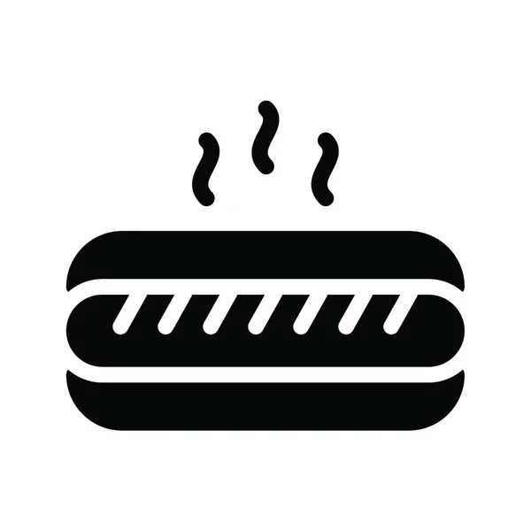 Vektorová Ilustrace Ikony Hot Dogu — Stockový vektor