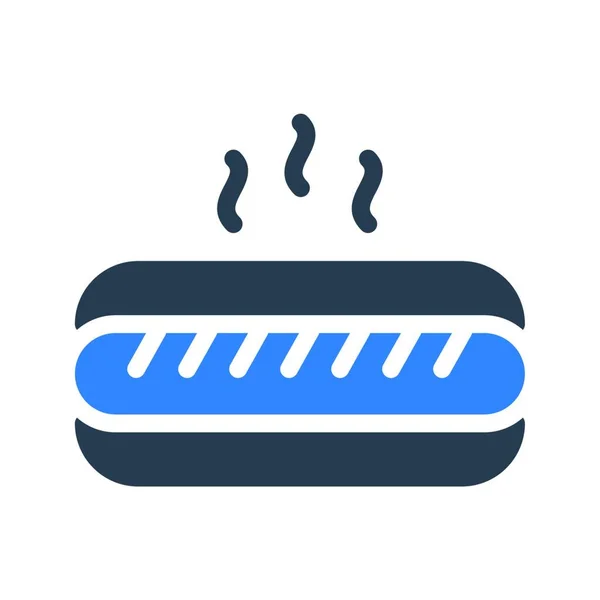 Vektorová Ilustrace Ikony Hot Dogu — Stockový vektor