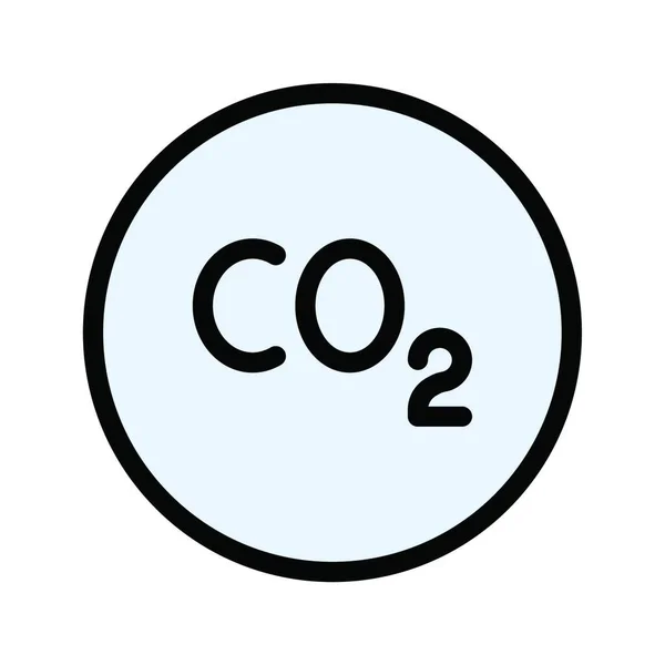 Dióxido Carbono Ilustración Vector Icono Web — Archivo Imágenes Vectoriales