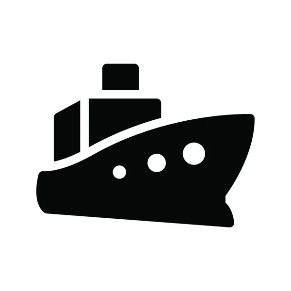Statek Web Ikona Ilustracja Wektorowa — Wektor stockowy