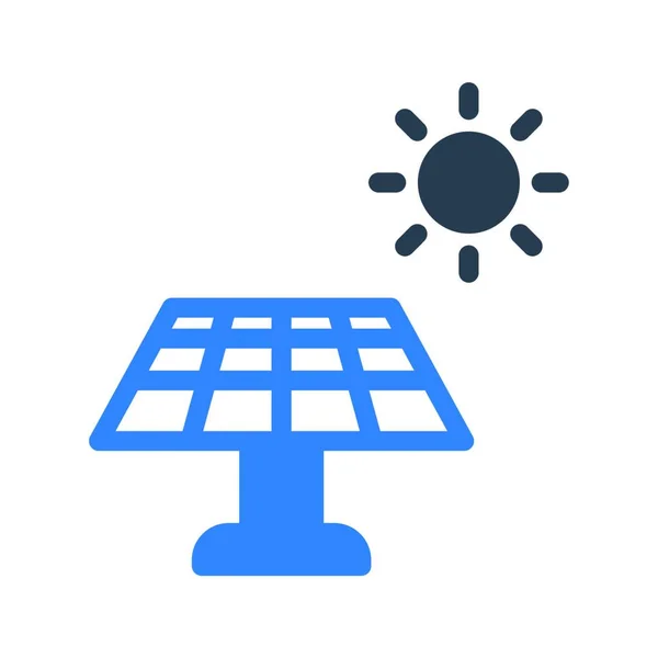 Painel Solar Ilustração Vetorial Simples — Vetor de Stock