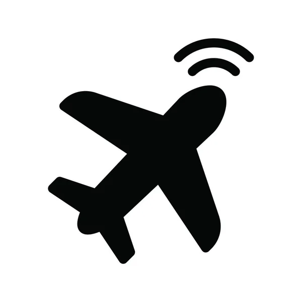 Εικονίδιο Αεροπλάνου Web Απλή Απεικόνιση — Διανυσματικό Αρχείο