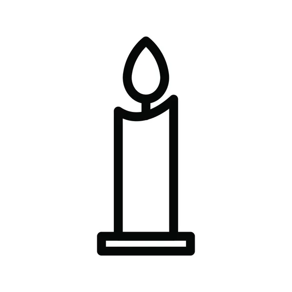 Candle Web Icon Vector Illustration — Stock Vector