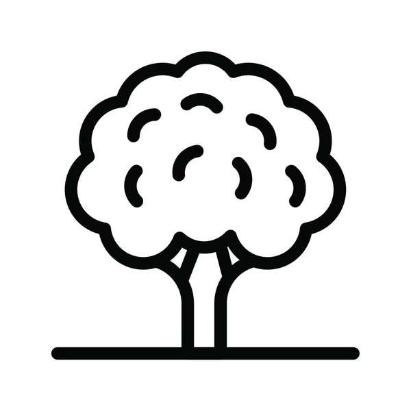 Tree Web Icon Vector Illustration — Stock Vector