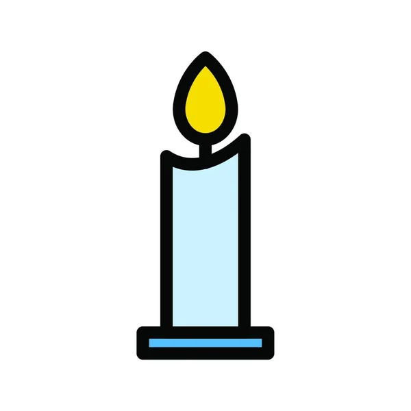 Candle Web Icon Vector Illustration — Stock Vector