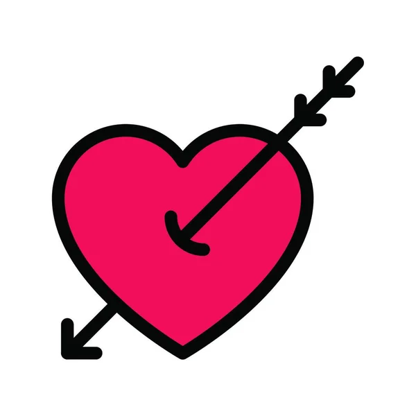 Ikona Srdce Vektorová Ilustrace — Stockový vektor