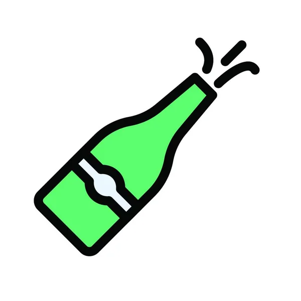 Bottle Web Icon Vector Illustration - Stok Vektor