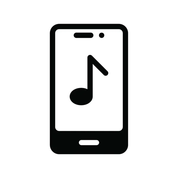 Musique Mobile Illustration Vectorielle Simple — Image vectorielle