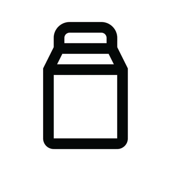 Milchpackung Web Ikone Vektor Illustration — Stockvektor