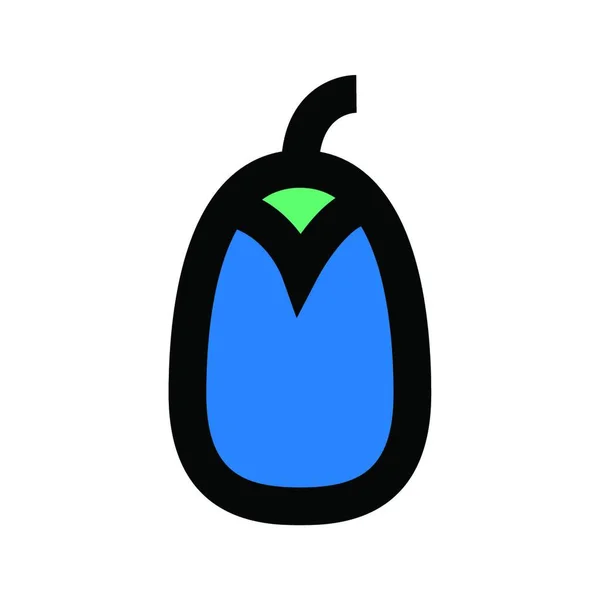 Eggplant Icon Vector Illustration — Stock Vector
