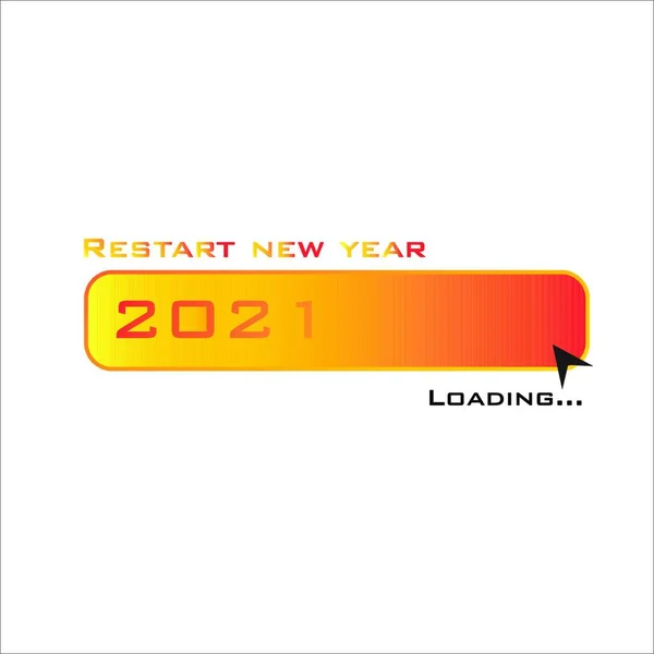 Ilustración Newyear 2020 2021 Ahora Descargando — Vector de stock