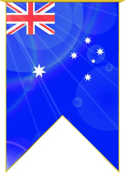 Australia Bandiera Nastro Illustrazione Vettoriale — Vettoriale Stock