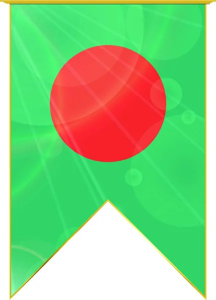 バングラデシュのリボン旗 ベクトルイラスト — ストックベクタ