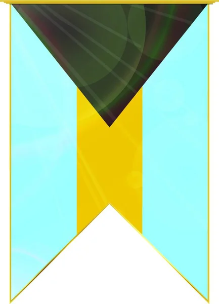 バハマリボン旗 ベクトルイラスト — ストックベクタ