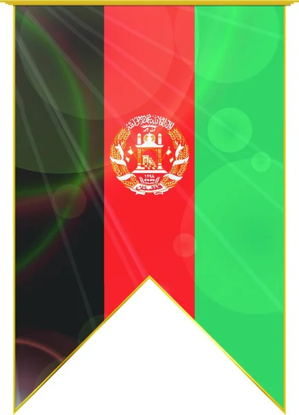 Флаг Ленты Афганистана Веб Простая Иллюстрация — стоковый вектор