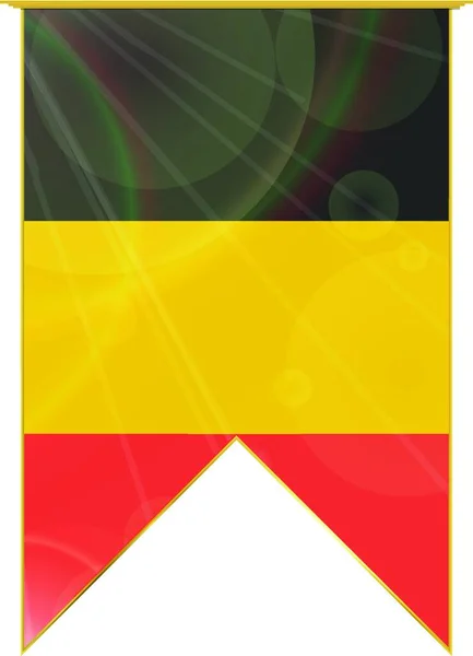Belgium Szalag Zászló Vektor Illusztráció — Stock Vector