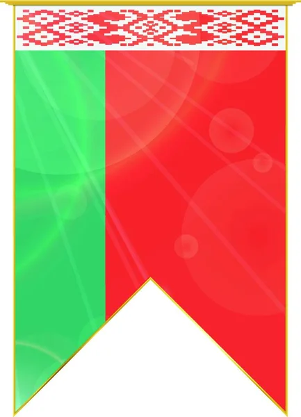 Bendera Pita Belarus Ilustrasi Sederhana Web - Stok Vektor