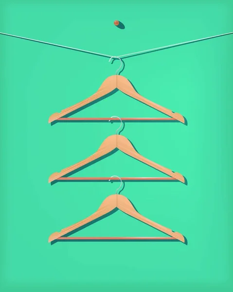 Kleiderbügel Vektor Illustration — Stockvektor