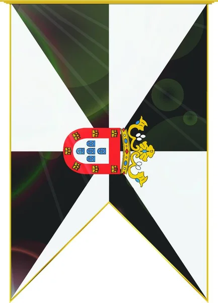 Ceuta Ribbon Flag Web Simple Illustration — Stock Vector