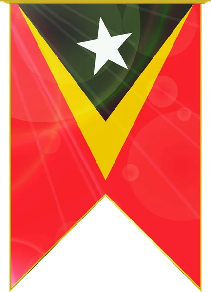 Osttimor Bandfahne Web Einfache Illustration — Stockvektor